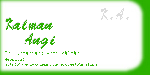 kalman angi business card