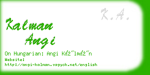 kalman angi business card